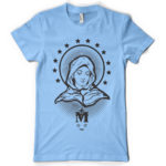 virgin mary button up shirt