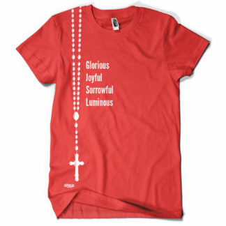 Holy Rosary Tee, Red